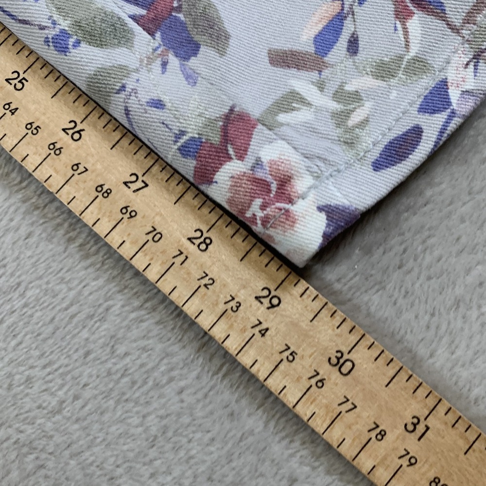 Gloria Vanderbilt Pants Womens 4 Short Floral Print Amanda Stretch Cotton Casual - Picture 7 of 14